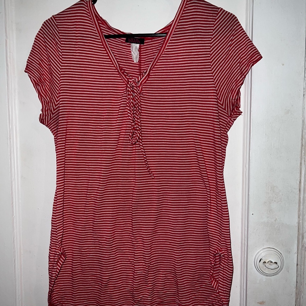 Striped Short Sleeve Top